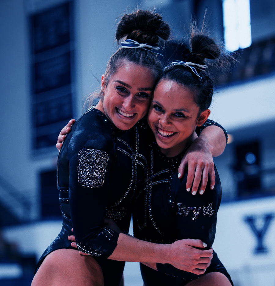 Image of 2 Yale Bulldog Gymnasts